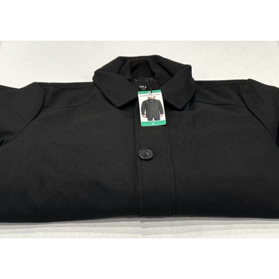 Kenneth Cole Men's Wool Blend Coat Jacket, Black, Size XL