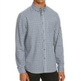 thumbnail image 1 of Kenneth Cole Mens Check Button Up Shirt, Blue, Small, 1 of 3