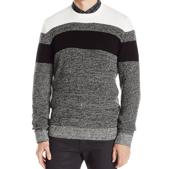 Kenneth Cole Mens Colorblocked Knit Pullover Sweater, Multicoloured, XX-Large