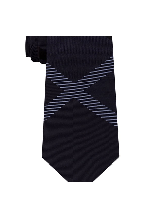 Mens Cross Panel Self-tied Necktie, Blue, One Size