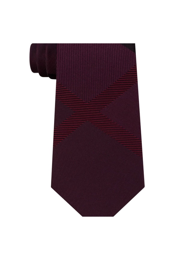 Mens Cross Panel Self-tied Necktie, Red, One Size