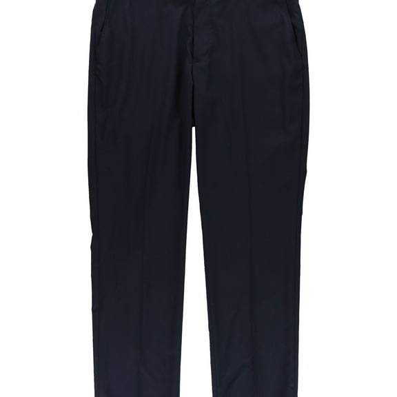 Kenneth Cole Mens Finished Hem Dress Pants Slacks, Blue, 46W x 31L