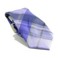 thumbnail image 1 of Kenneth Cole Mens Layer Grid Plaid Self-tied Necktie, Purple, One Size, 1 of 3