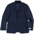 thumbnail image 1 of Kenneth Cole Mens Micro-Grid Two Button Blazer Jacket, Blue, 38 Short, 1 of 2