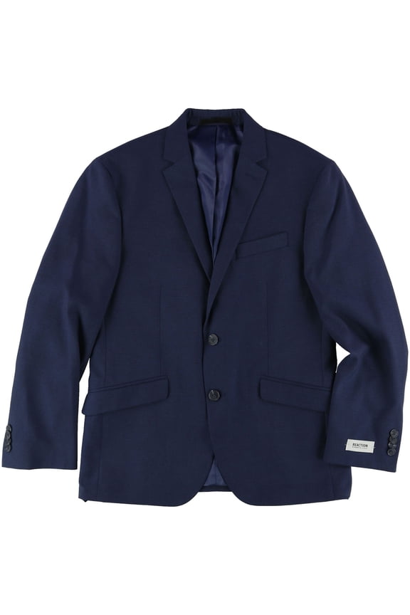 Mens Micro-Grid Two Button Blazer Jacket, Blue, 38 Short