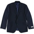 thumbnail image 1 of Kenneth Cole Mens Mini-Strip Two Button Blazer Jacket, Blue, 40 Regular, 1 of 1
