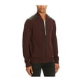 thumbnail image 1 of Kenneth Cole Mens Mixed-Media Sweater Bomber Jacket, Red, Medium, 1 of 2
