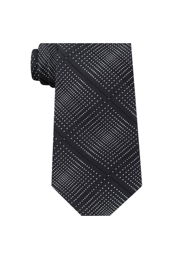 Mens Optical Self-tied Necktie, Black, One Size