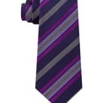 thumbnail image 1 of Kenneth Cole Mens Rail Stripe Self-tied Necktie, Purple, One Size, 1 of 3