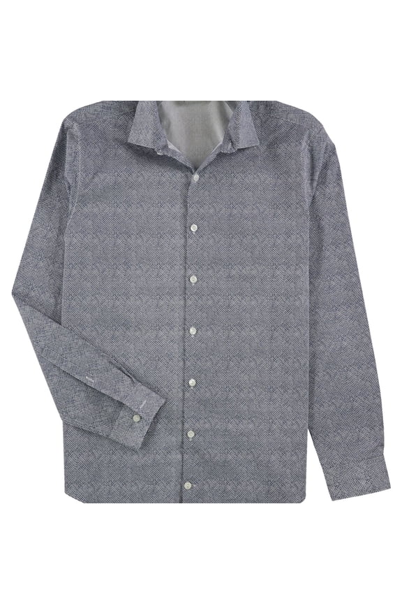 Mens Slim Fit Button Down Dress Shirt, Blue, 15" Neck 32"-33" Sleeve