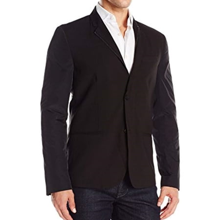 Kenneth Cole Mens Slim Fit Colorblocked Blazer Jacket, Black, XX-Large