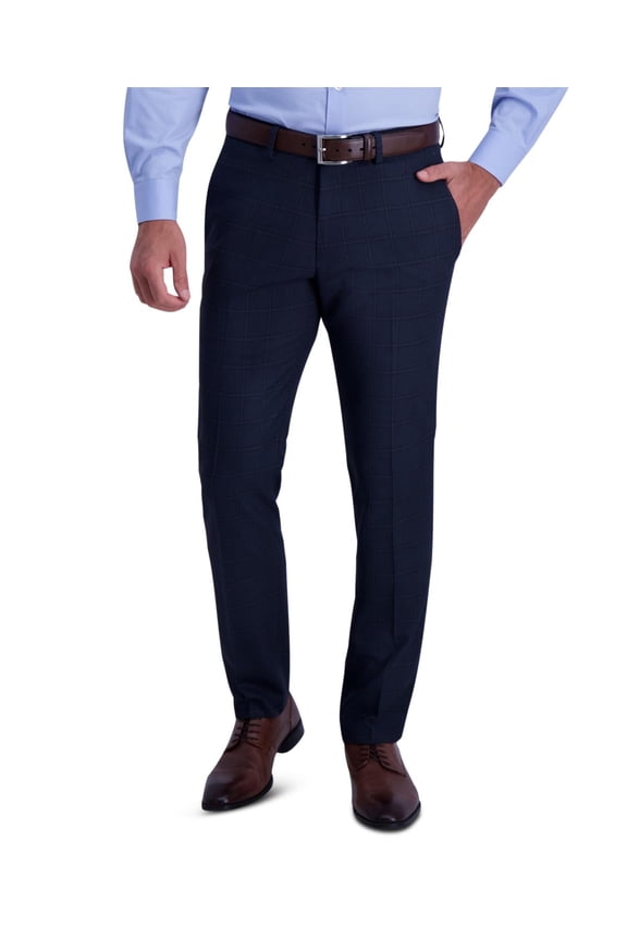 Mens Slim Fit Flat Front Dress Pants