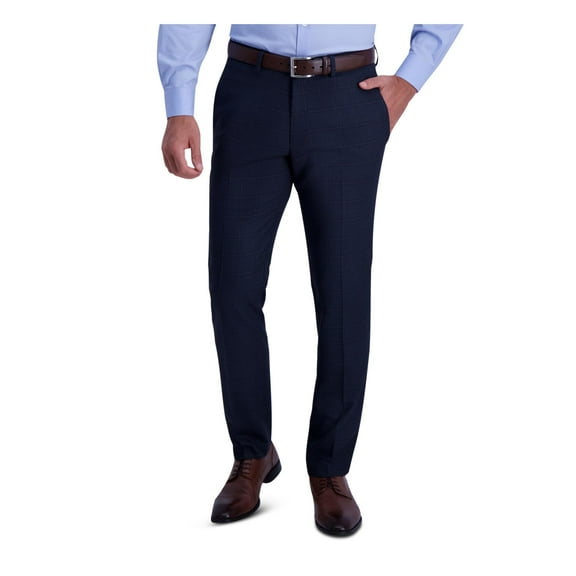 Kenneth Cole Mens Slim Fit Flat Front Dress Pants