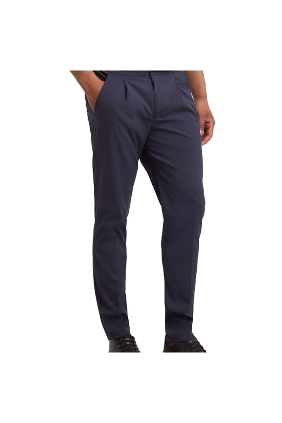 Mens Slim Fit Seersucker Dress Pants Slacks, Blue, 31W x 32L