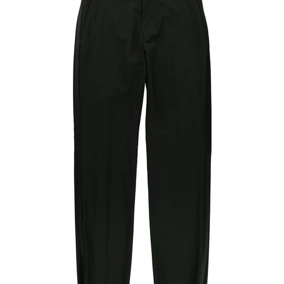 Kenneth Cole Mens Slim Fit Tuxedo Dress Pants Slacks, Black, 30W x UnfinishedL