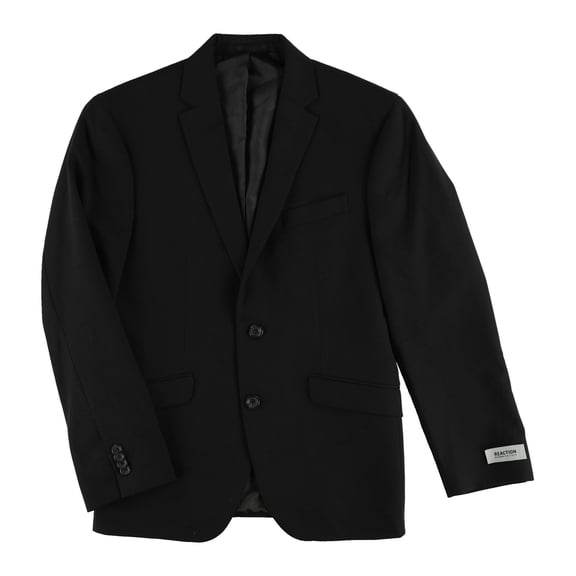 Kenneth Cole Mens Slim-Fit Two Button Blazer Jacket, Black, 40 Regular