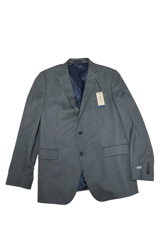 Mens Slim Fit Suit Jacket Blazer 36 R Charcoal Grey Plaid