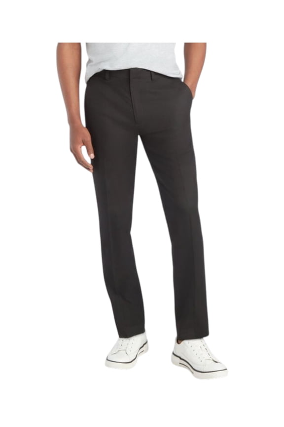 Mens Slim fit Dress Pants 32 / 32 Black Solid Stretch