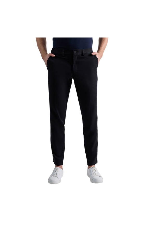 Mens Slim fit Dress Pants 32 / 34 Black Solid Stretch
