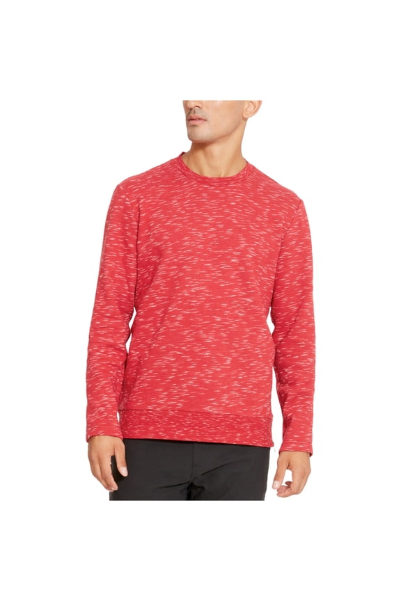 Mens Space Dye Pullover Sweater, Red, Medium