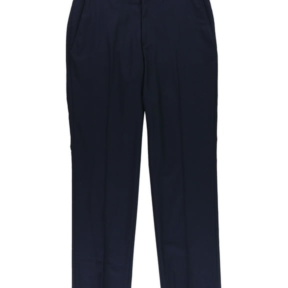 Kenneth Cole Mens Stiped Dress Pants Slacks, Blue, 29W x 32L