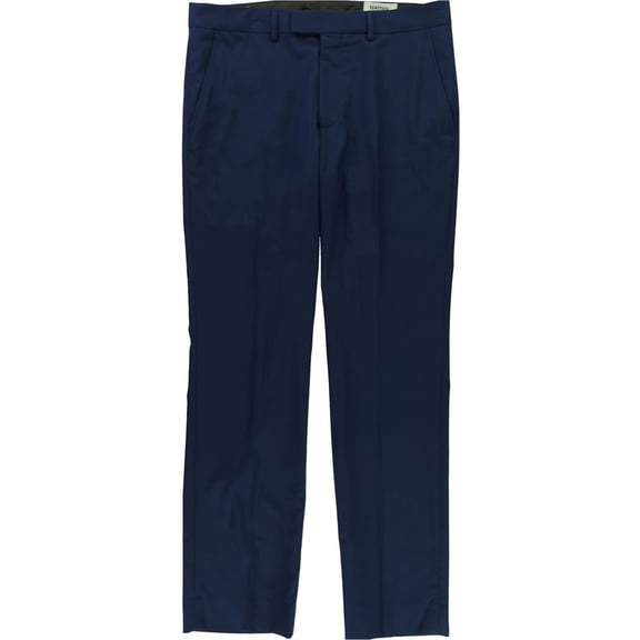 Kenneth Cole Mens Stretch Dress Pants Slacks, Blue, 29W x 32L