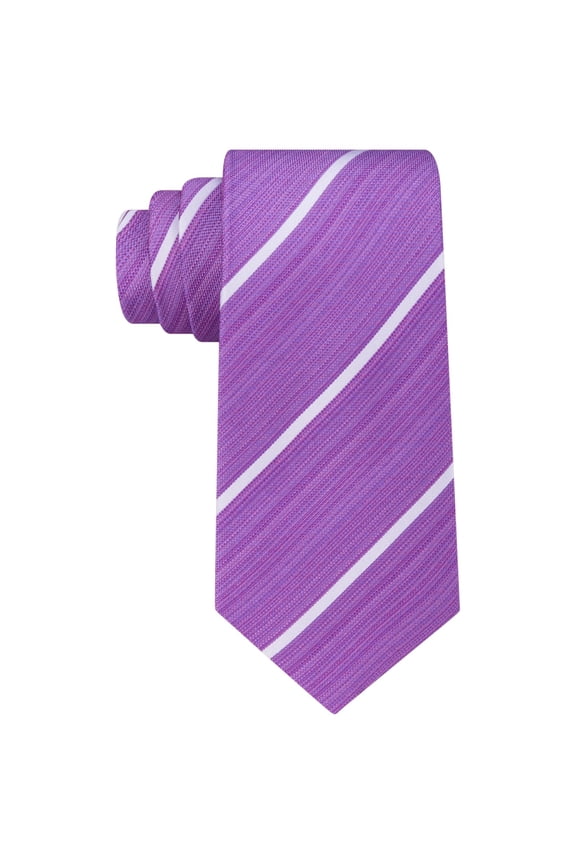 Mens Stripe Self-tied Necktie, Purple, One Size