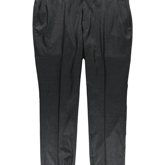 Kenneth Cole Mens Techni-Cole Basketweave Dress Pants Slacks, Grey, 40W x 32L