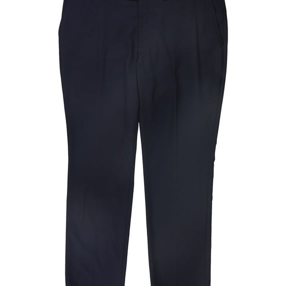 Kenneth Cole Mens Techni-Cole Casual Trouser Pants, Blue, 42W x 32L