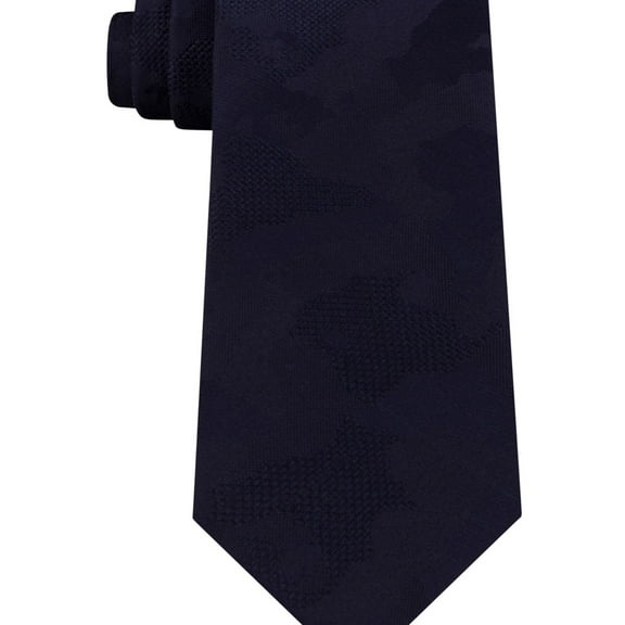 Kenneth Cole Mens Textured Self-tied Necktie, Blue, One Size