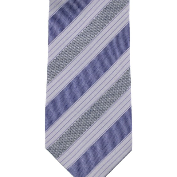 Kenneth Cole Mens Touch Stripe Self-tied Necktie, Purple, One Size
