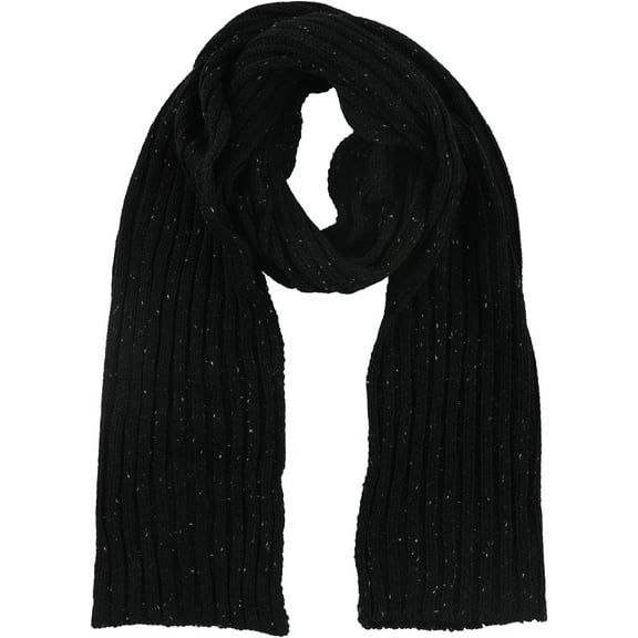 Kenneth Cole Mens Two Toned Ribbed Scarf, Black, One Size