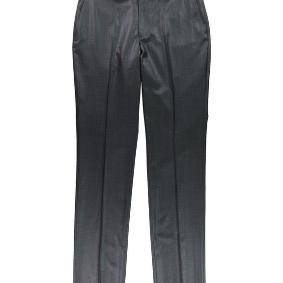 Kenneth Cole Mens Unhemmed Dress Pants Slacks, Grey, 33W x UnfinishedL