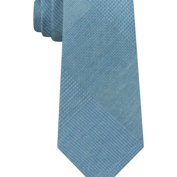 Kenneth Cole Mens Updated Glen Self-tied Necktie, Green, One Size