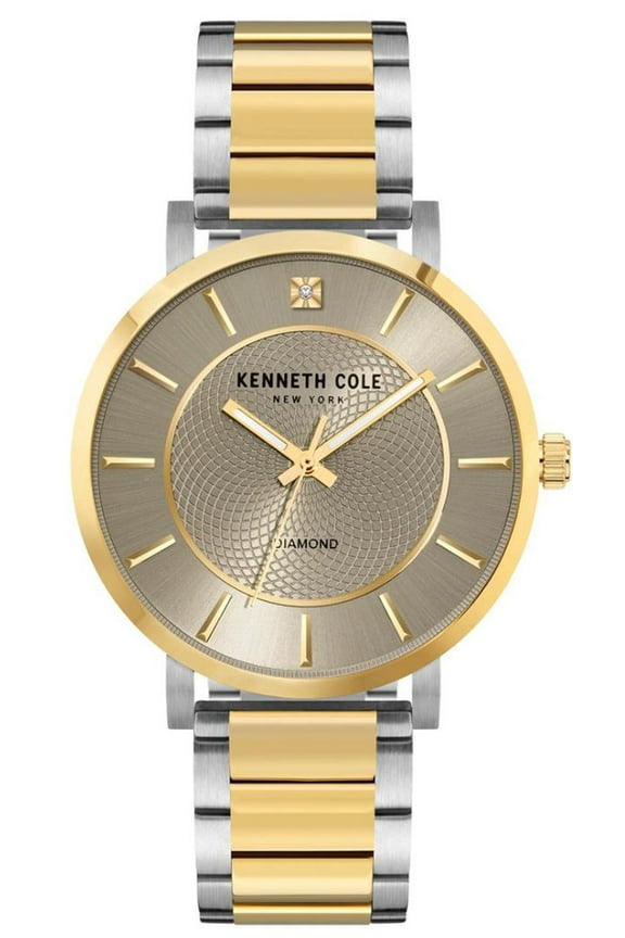 New York KC51027021B Diamond Men's Watch Two-Tone Steel Bracelet