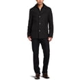 thumbnail image 1 of Kenneth Cole New York Men's Melton Single Breasted  Coat, Black, X-Large, 1 of 2