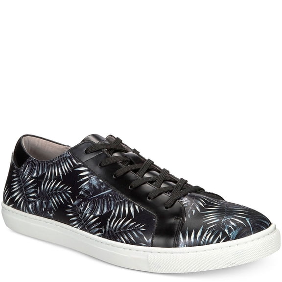 Kenneth Cole New York Mens Kam Palm Leaf Sneakers Black 10.5 M