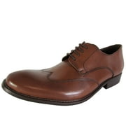 Kenneth Cole New York Mens Main Lane Wingtip Oxford Shoes, Cognac, US 8