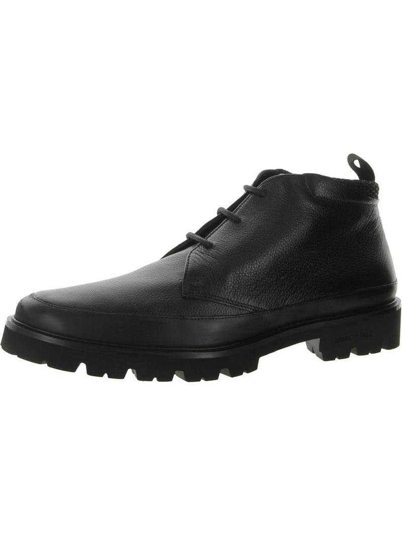 靴 Keneth Cole Kenneth Cole New York Mens Rhode Leather Lace-Up Chukka