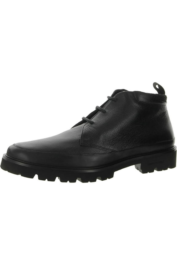 New York Mens Rhode Leather Lace-Up Chukka Boots