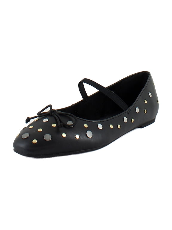 New York Myra Stud Women's Flats Black Size 8 M