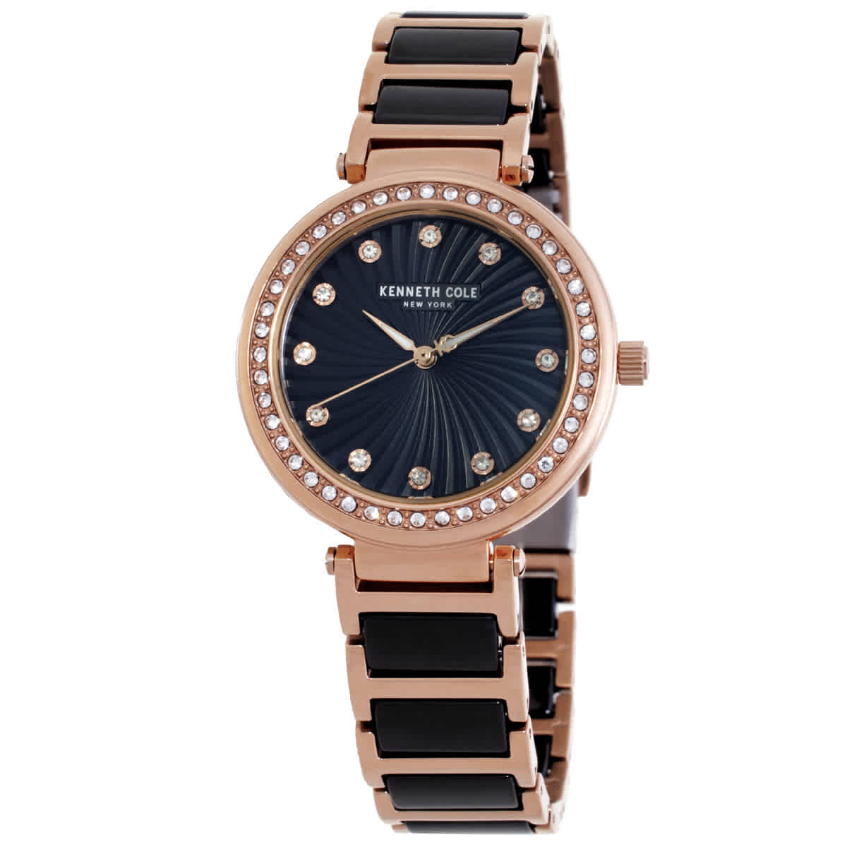 Kenneth Cole Ladies Watch Rare Genuine Leather Stainless Case Black Dial NWOT Kenneth Cole New York watch metal band7 | Used - Good  main image 2
