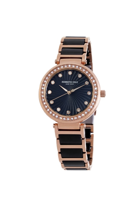 New York Quartz Crystal Black Dial Ladies Watch KCWLG0066104