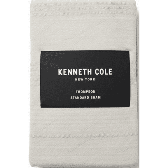 Kenneth Cole New York Thompson Standard Sham  Neutral Solid Bedding Accent