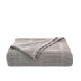 thumbnail image 1 of Kenneth Cole New York Waffle Grid Cotton Grey King Blanket - Lt-Pastel Grey ONE, 1 of 8