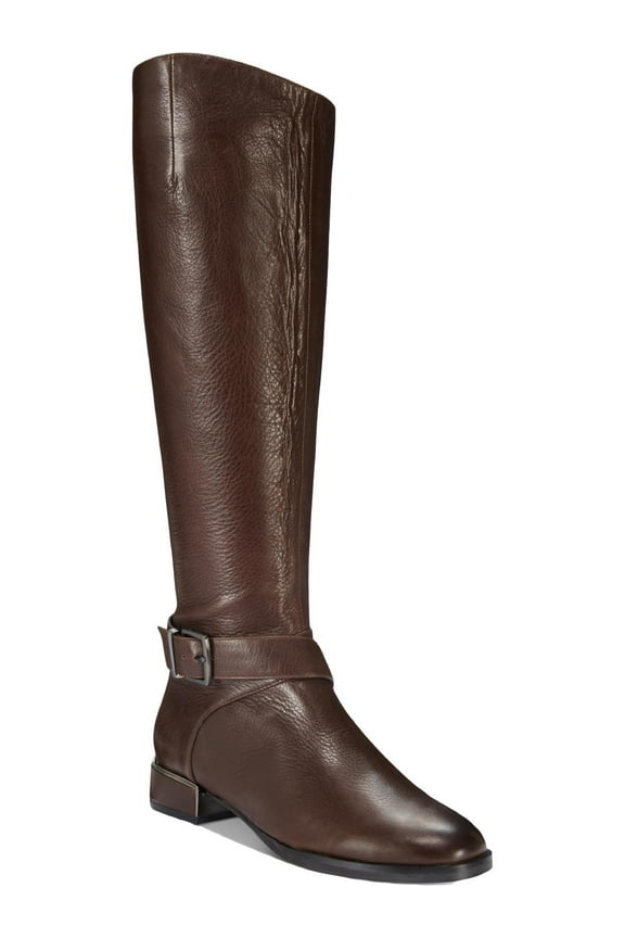 New York Womens Branden Buckle Riding Boots Brown 6 Medium (B,M)