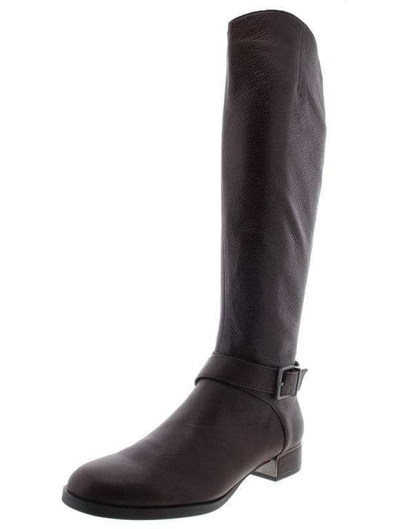 New York Womens Branden Buckle Riding Boots Brown 7.5 Medium (B,M)