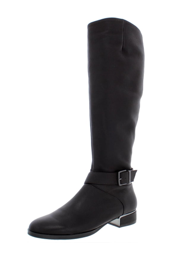 New York Womens Branden Buckle Riding Boots Brown 9.5 Medium (B,M)