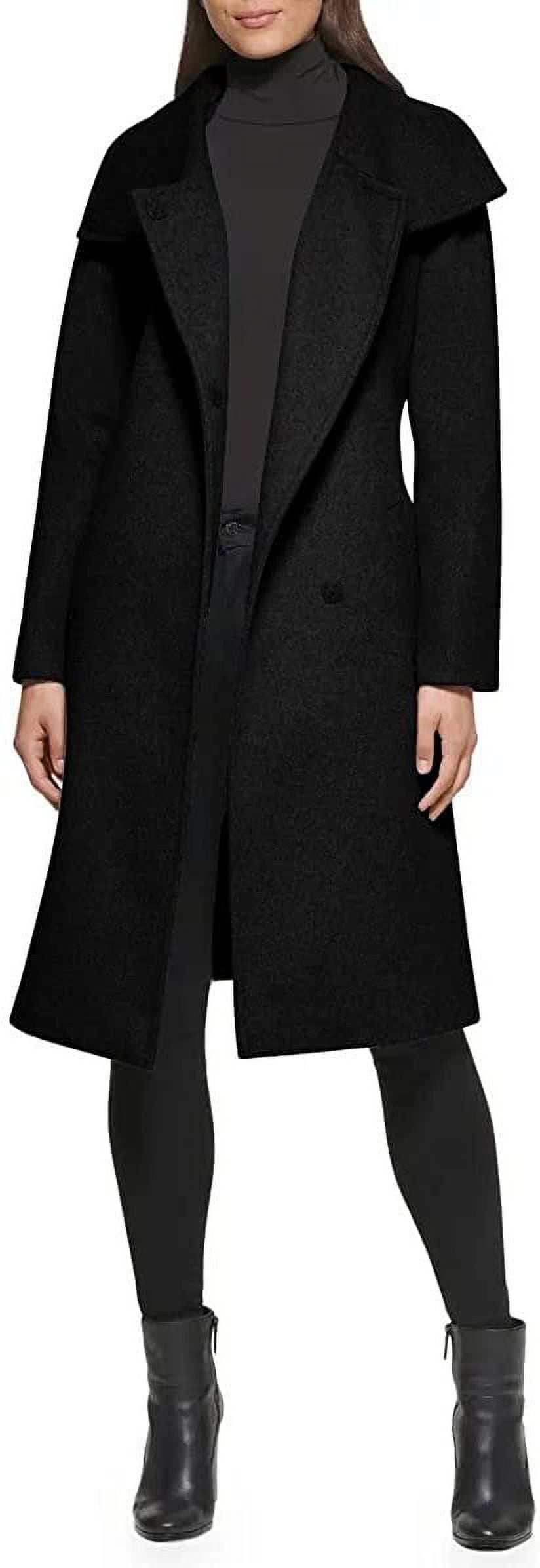 Kenneth cole double lapel wool blend wrap coat shop