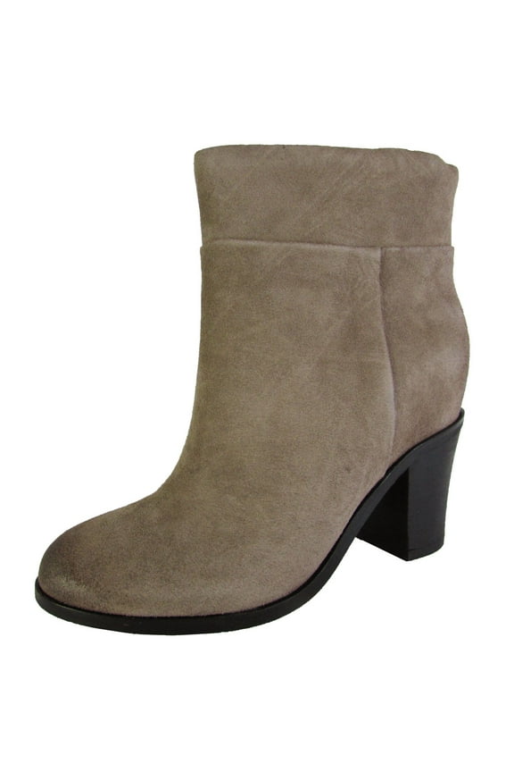 New York Womens Allie Leather Ankle Boot Shoes, Putty, US 6